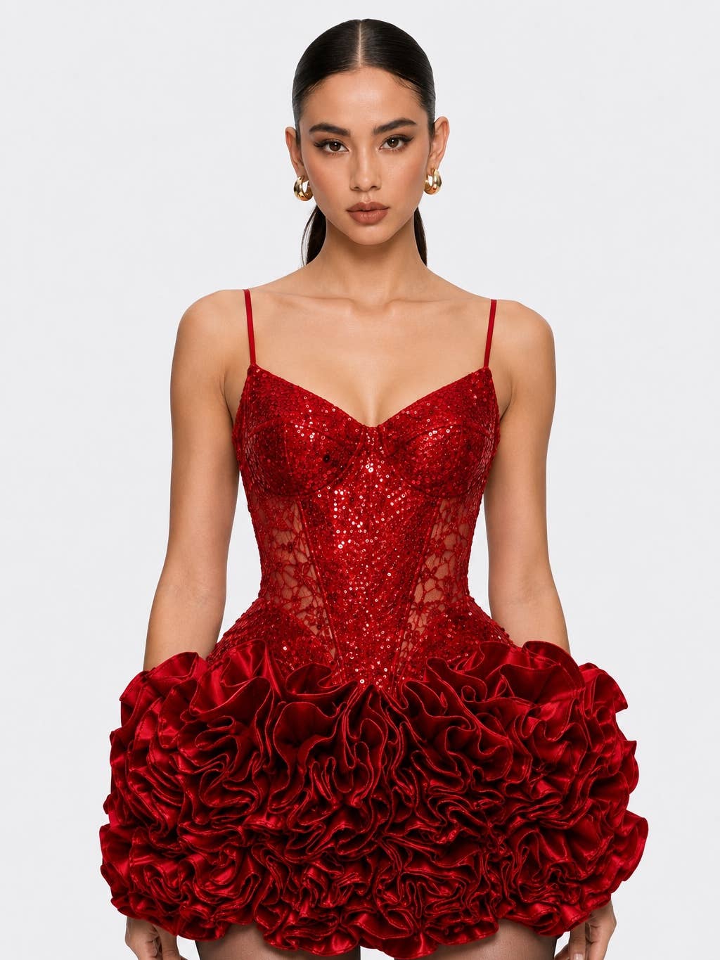 Mini rosette rouge - OkikiParis
