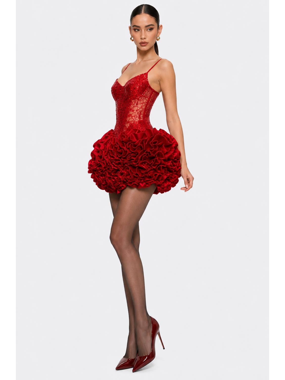 Mini rosette rouge - OkikiParis