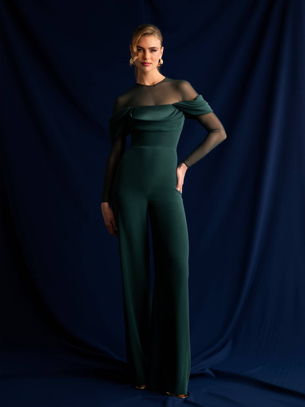 Combinaison Nicosia en triacétate avec tulle assorti - OkikiParis