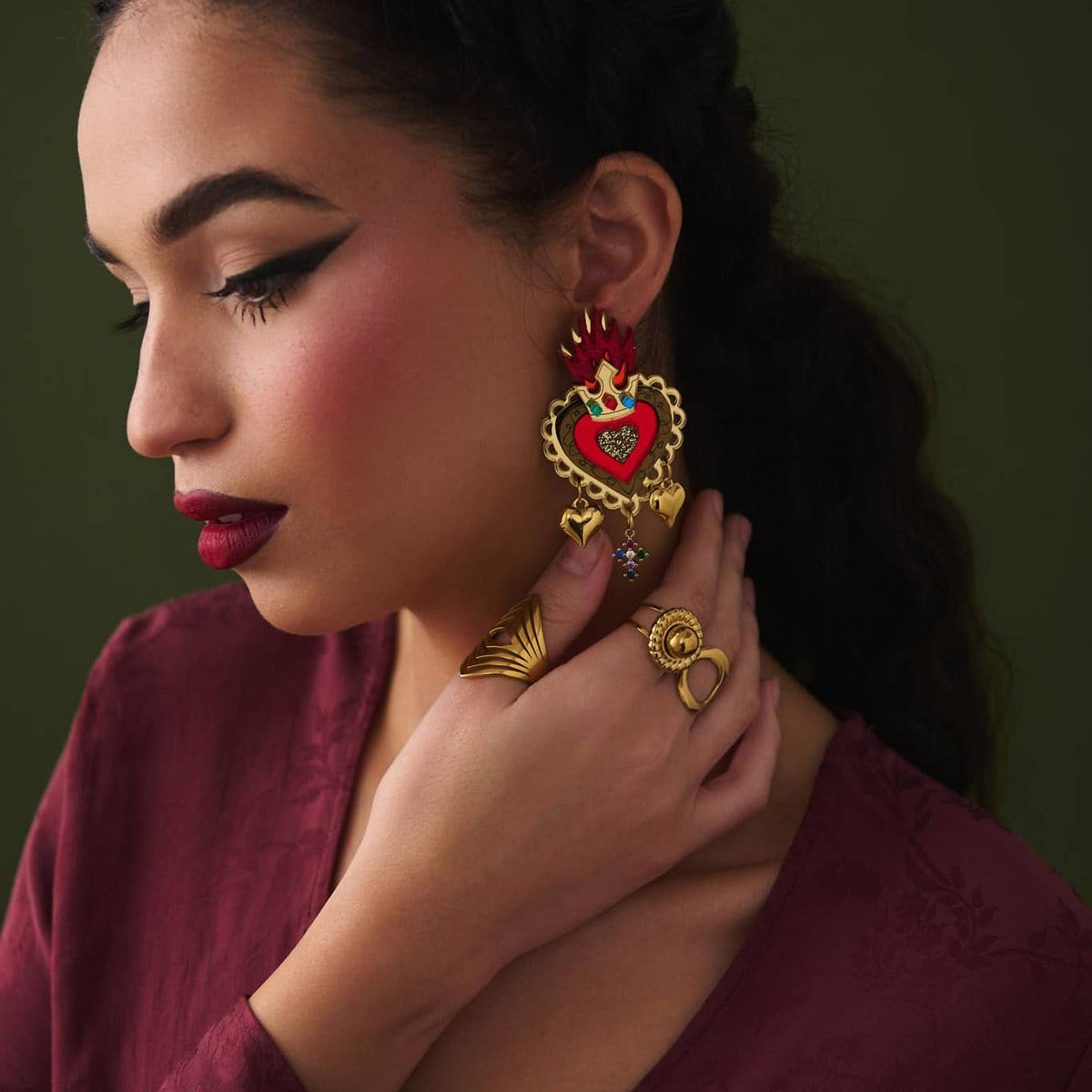 Reine de Cœur | Boucles d'oreilles - OkikiParis