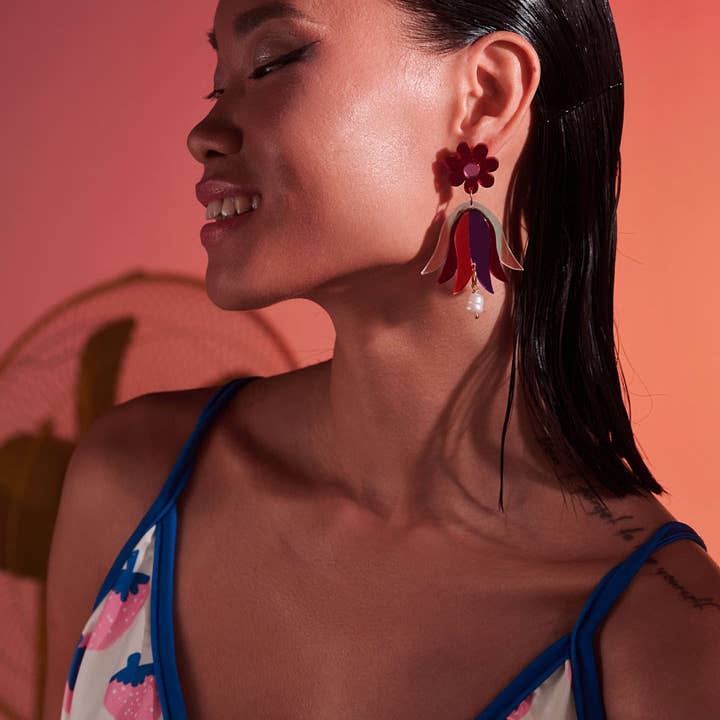 Boucles d'oreilles fleurs de lys - OkikiParis