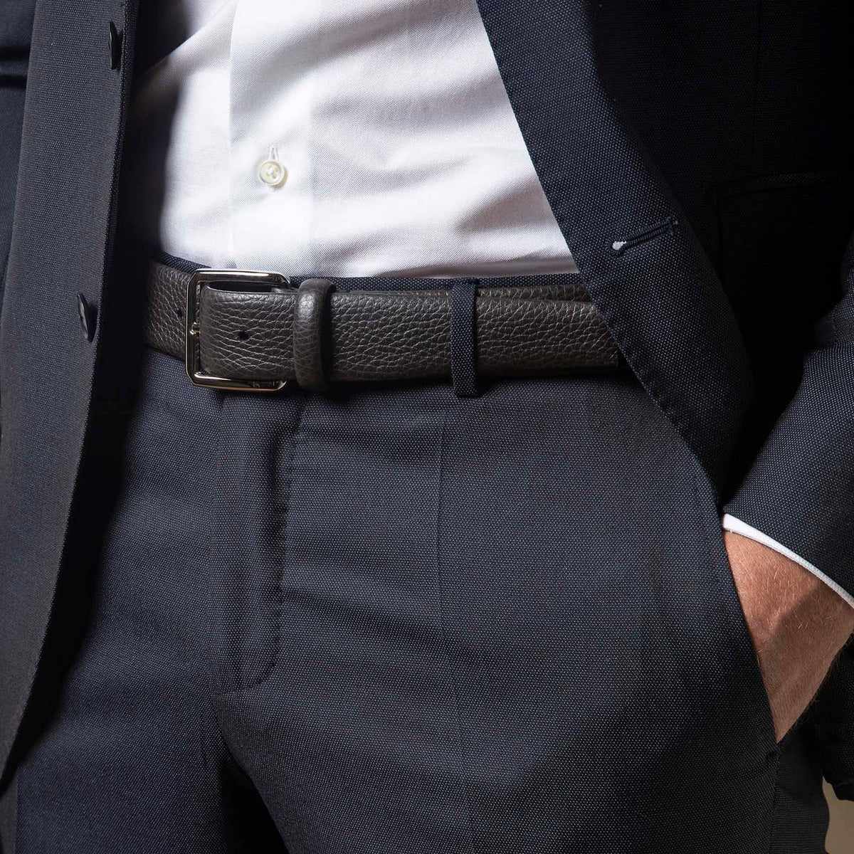Ceinture Tubulaire en Veau marron Bottalata - "Essentiel" - OkikiParis