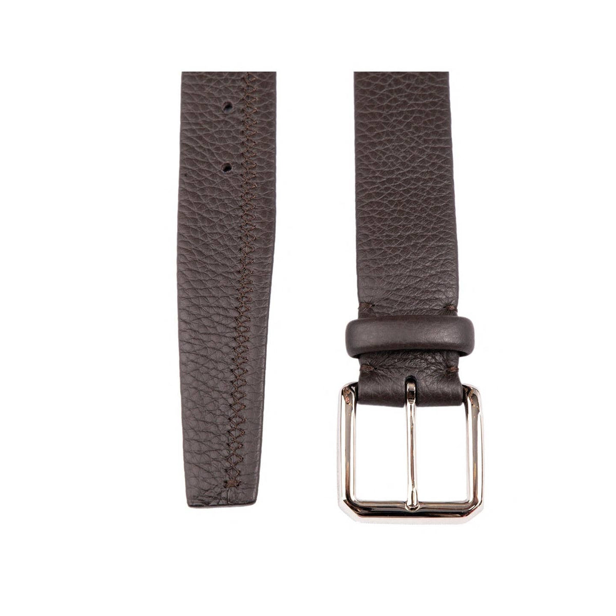 Ceinture Tubulaire en Veau marron Bottalata - "Essentiel" - OkikiParis