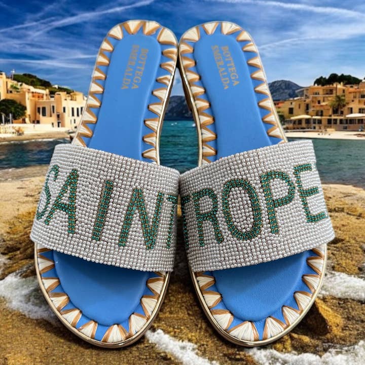 SANDALE SMERALDA BLEU - SAINT-TROPEZ 13 - OkikiParis