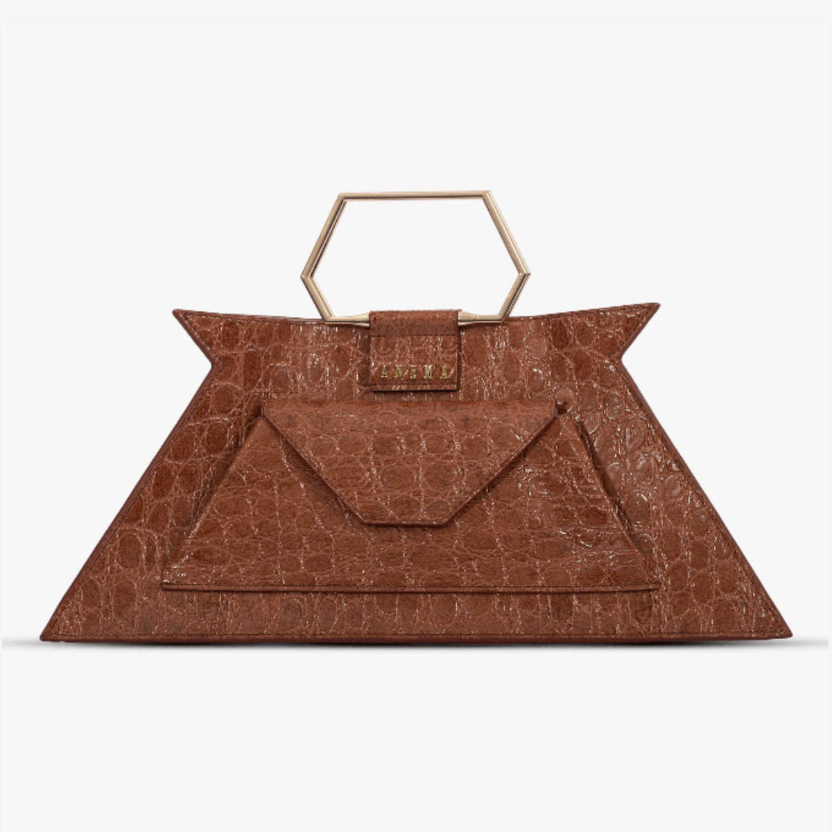 Sibilla Cruise Croco Marron - OkikiParis