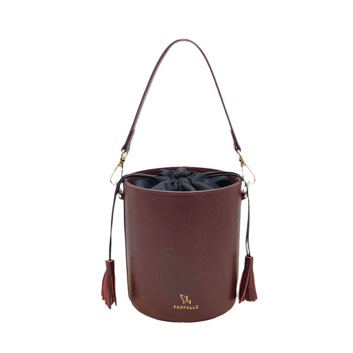 Sisi, Sac seau en cuir véritable, fabriqué en Italie - OkikiParis
