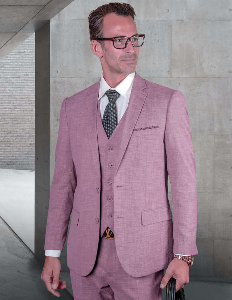 Costume slim homme 3 pièces couleur unie