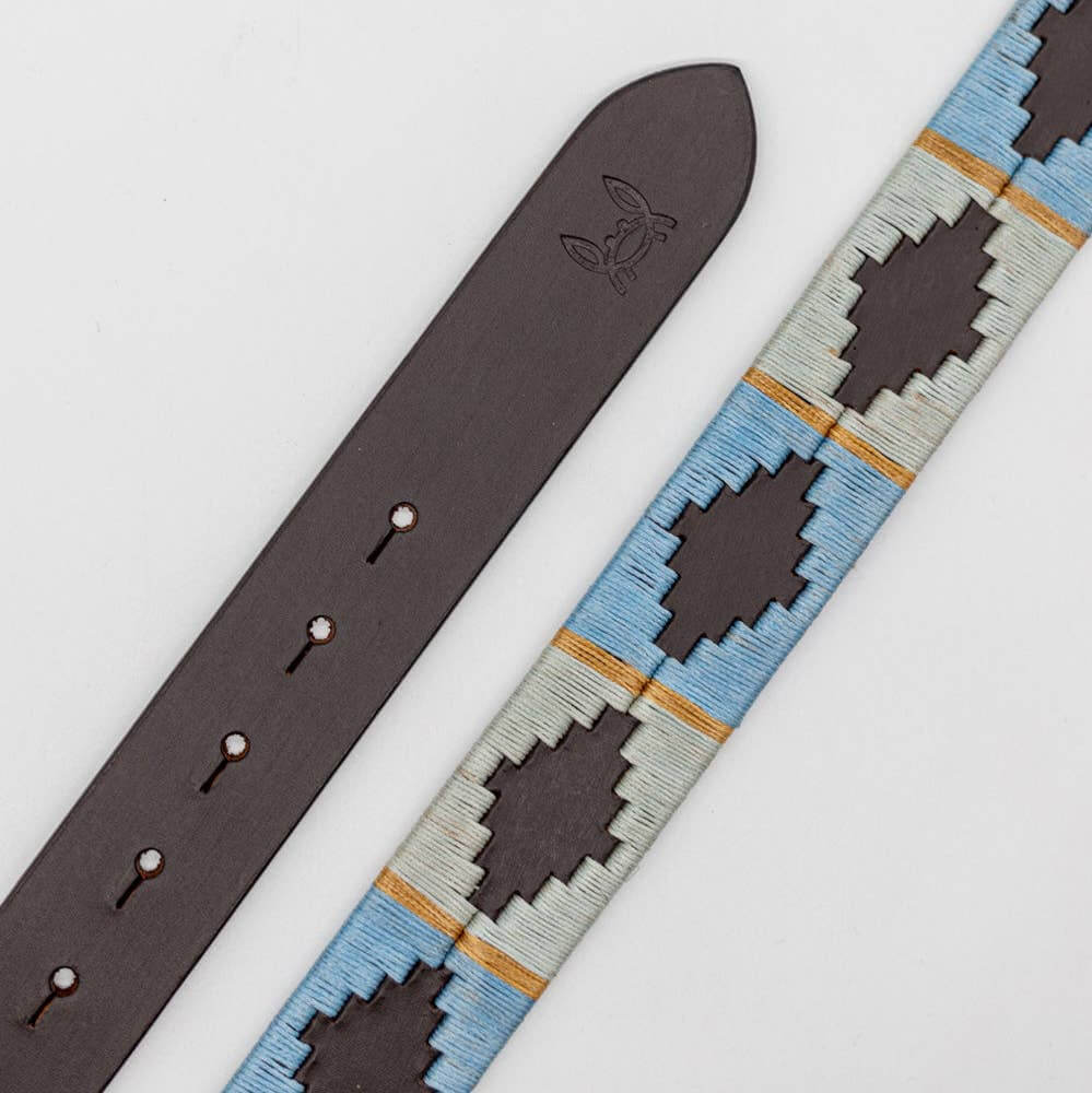 Ceinture en cuir céleste élégante pour homme