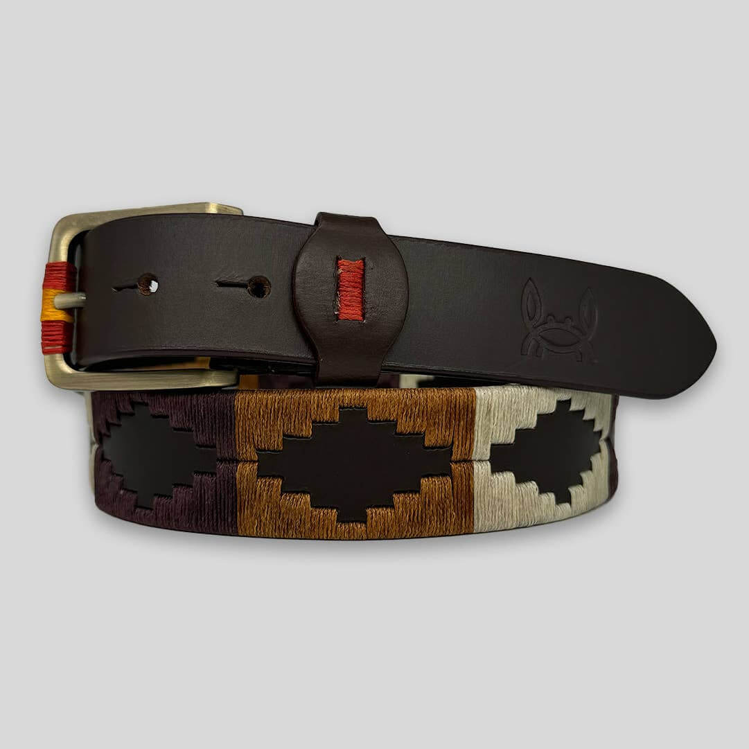 Ceinture homme en cuir argentin marron
