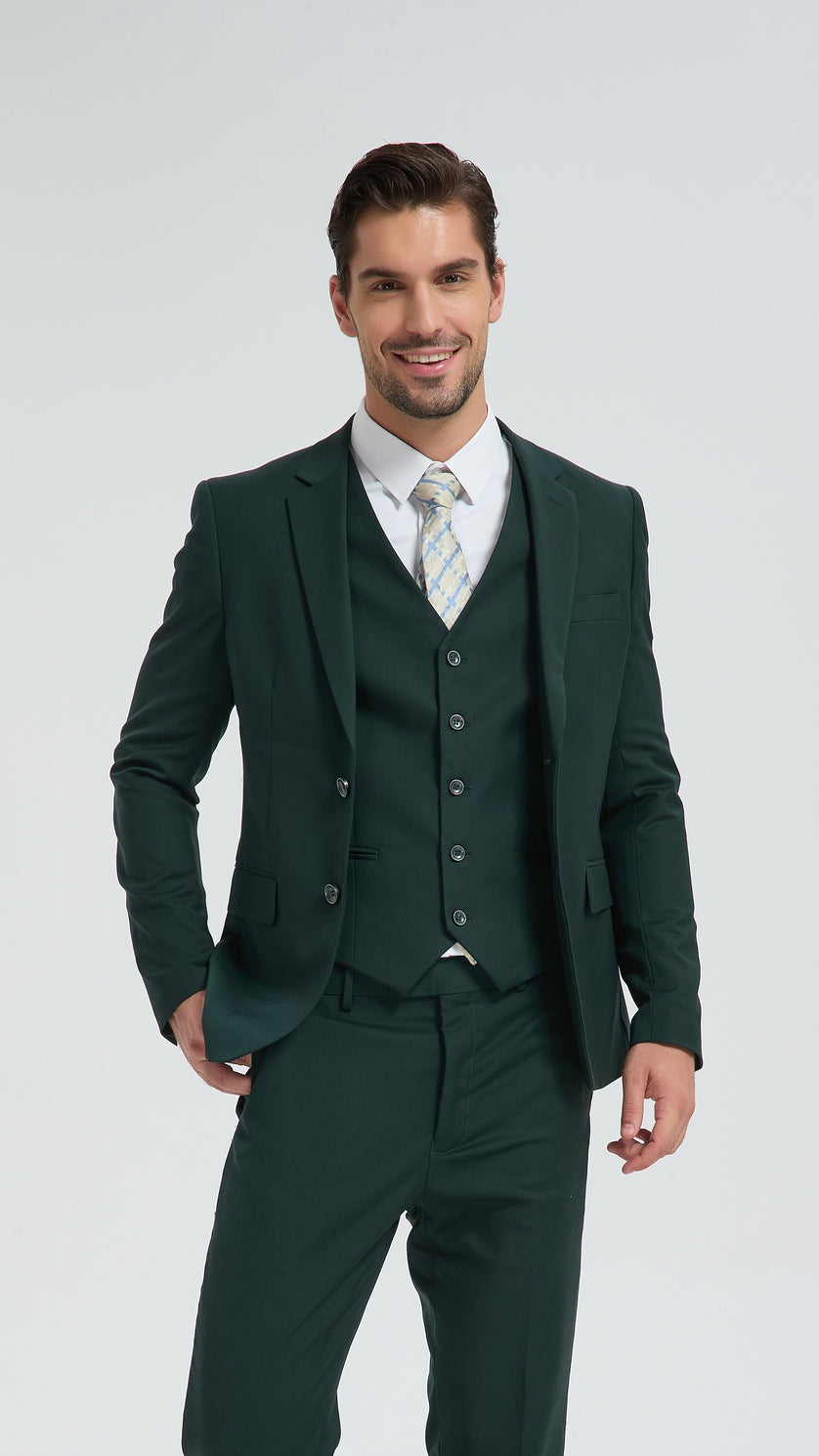 Costume 3 pièces — Vert bouteille