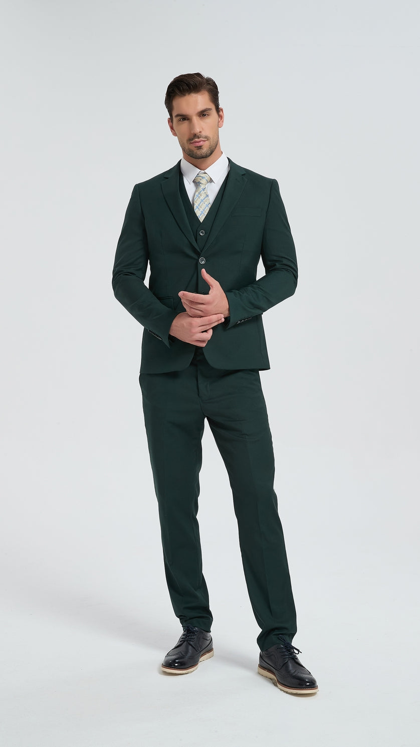 Costume 3 pièces — Vert bouteille
