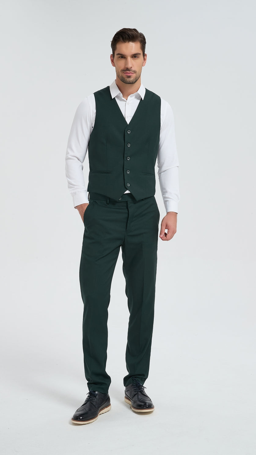 Costume 3 pièces — Vert bouteille