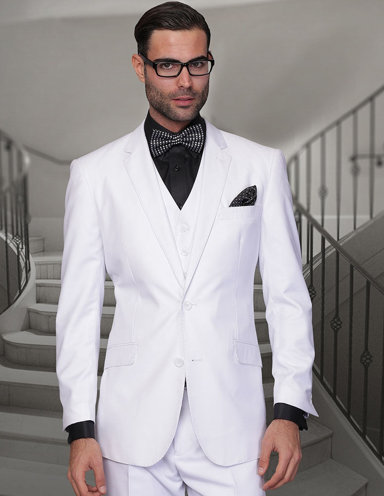 Costume 3 pièces uni laine italienne Super 180