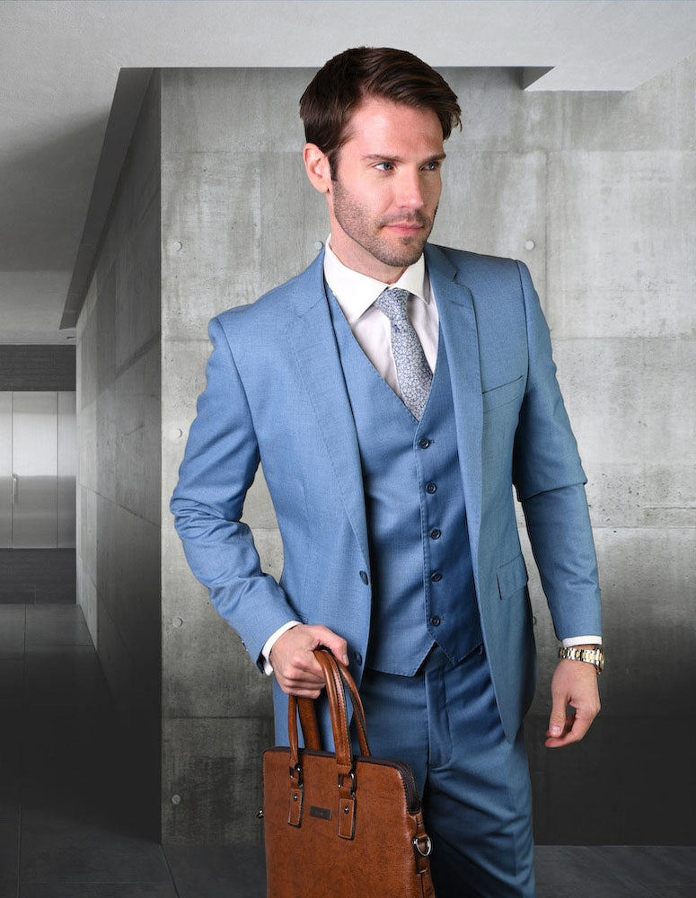 Costume en laine italienne Super 200'S 3 pièces