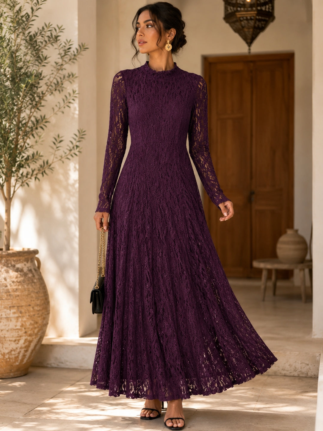 Robe Longue Bohème en Dentelle – OkikiParis