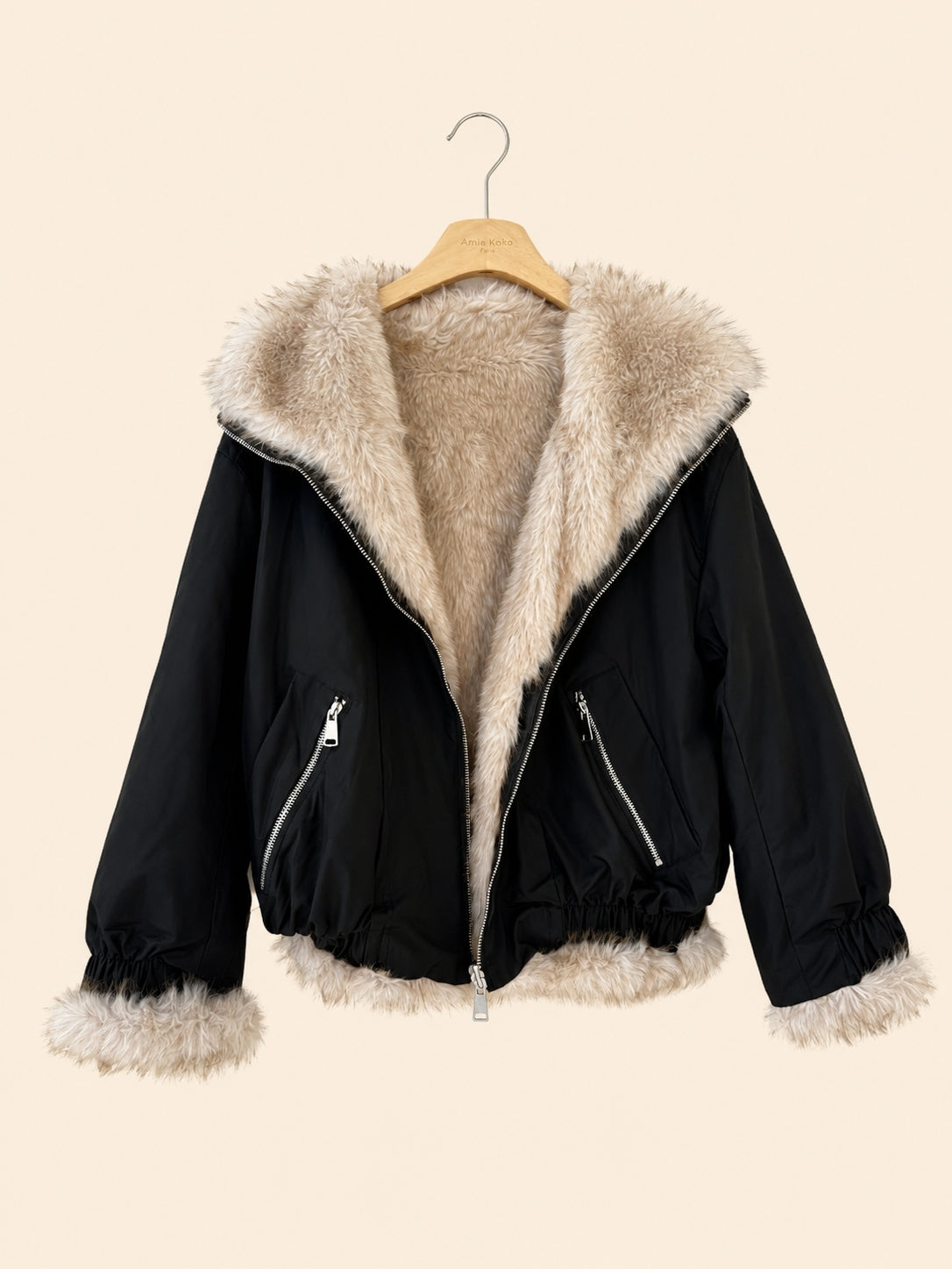 Veste Réversible Femme – Parka & Fausse Fourrure Luxe