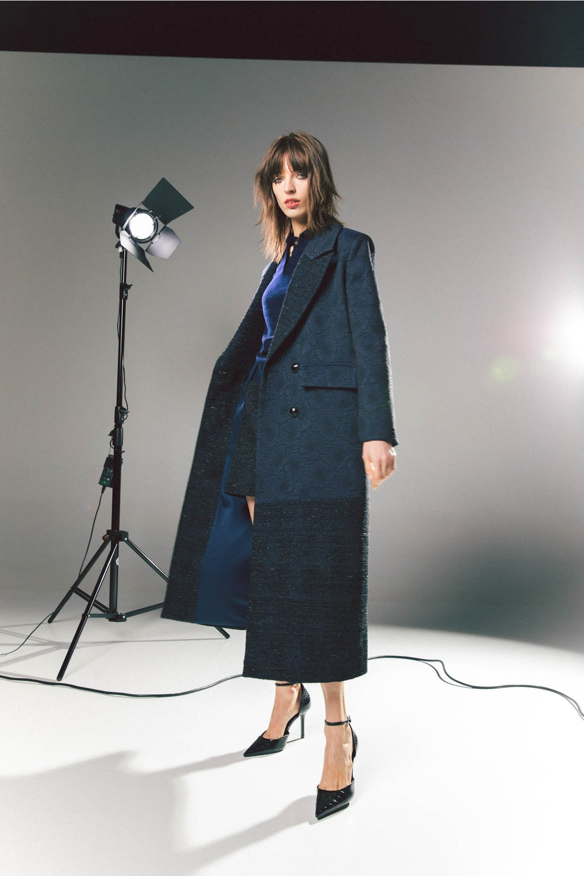 Manteau Jacquard Paillettes Femme – Simona Bonacci | OkikiParis