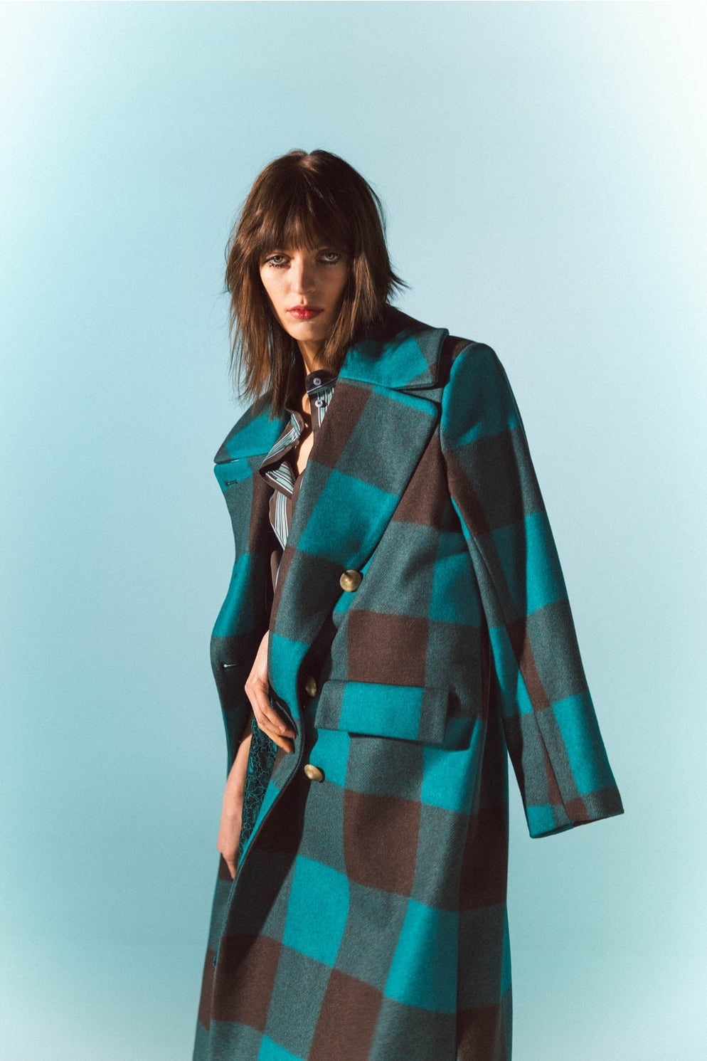 Manteau à Carreaux Femme – Simona Bonacci | OkikiParis