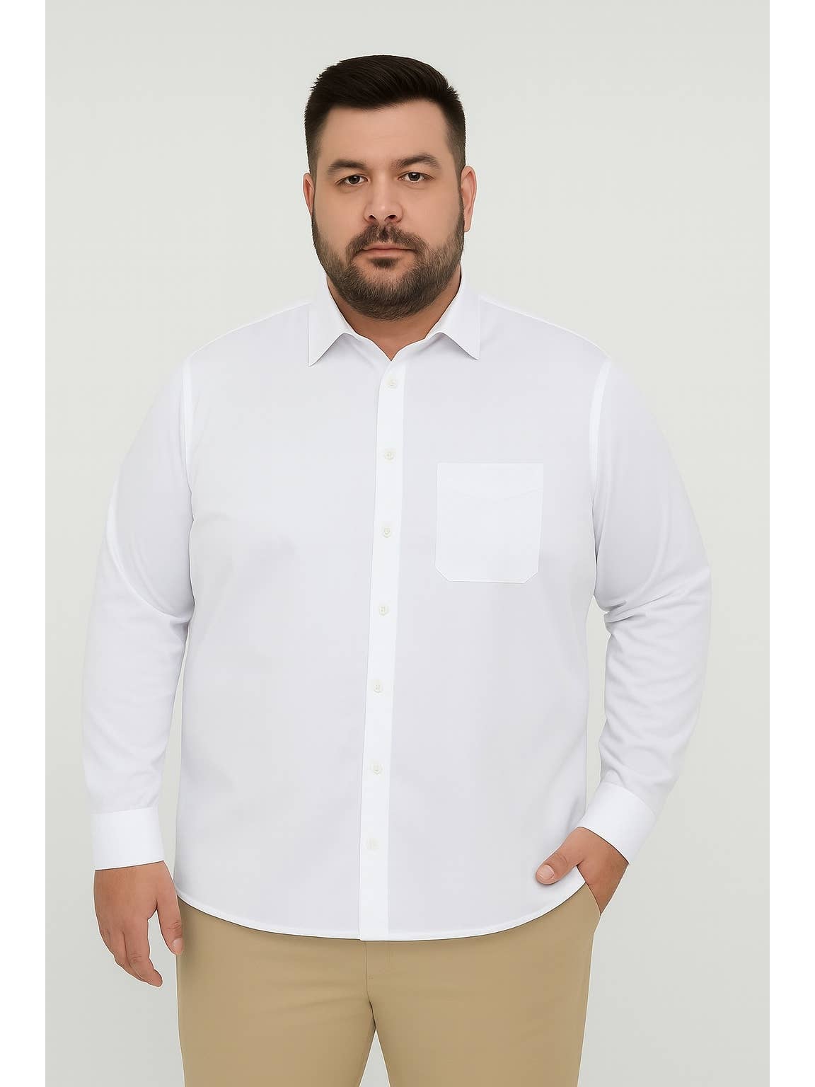 Chemise blanche grande taille du 2XL au 5XL – Yves Enzo Paris