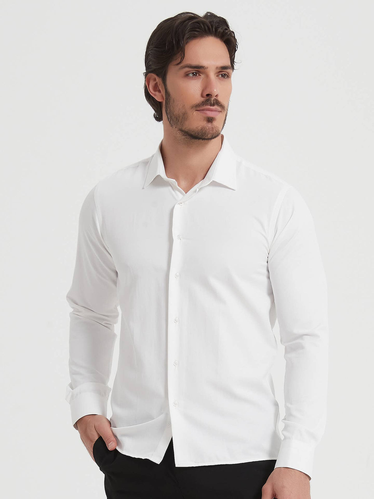 Chemise Blanc Cassé Confort Fit – Yves Enzo Paris