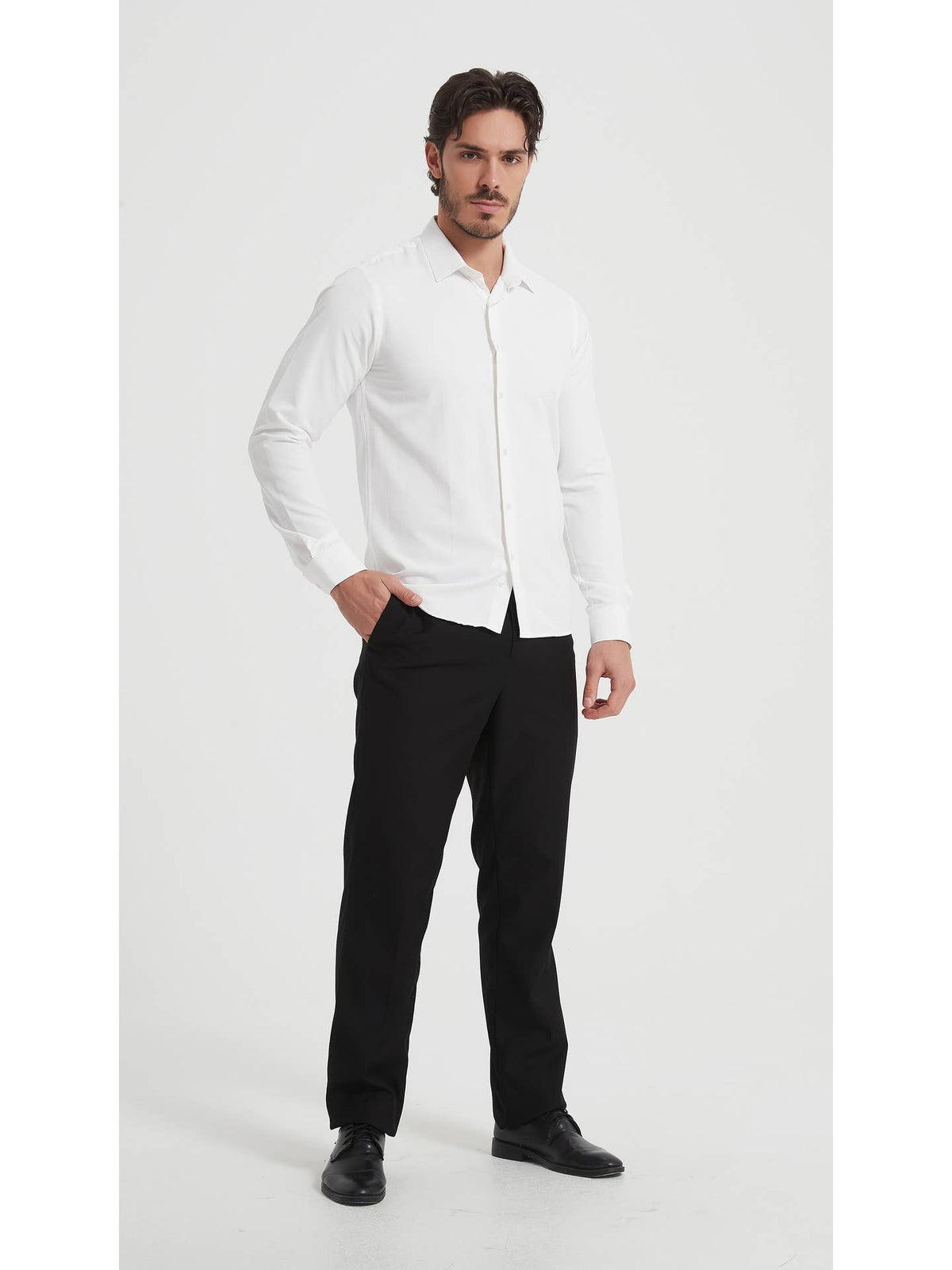 Chemise Blanc Cassé Confort Fit – Yves Enzo Paris
