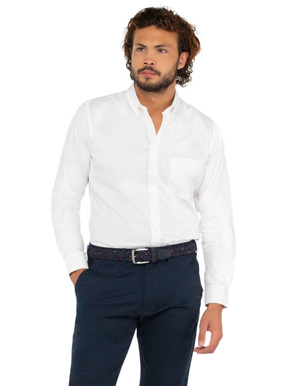 Chemise Oxford Bleue – Coupe Regular & Slim | OkikiParis