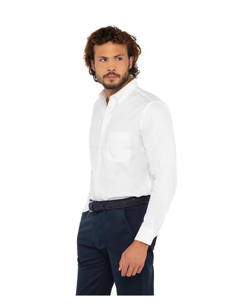 Chemise Oxford Bleue – Coupe Regular & Slim | OkikiParis