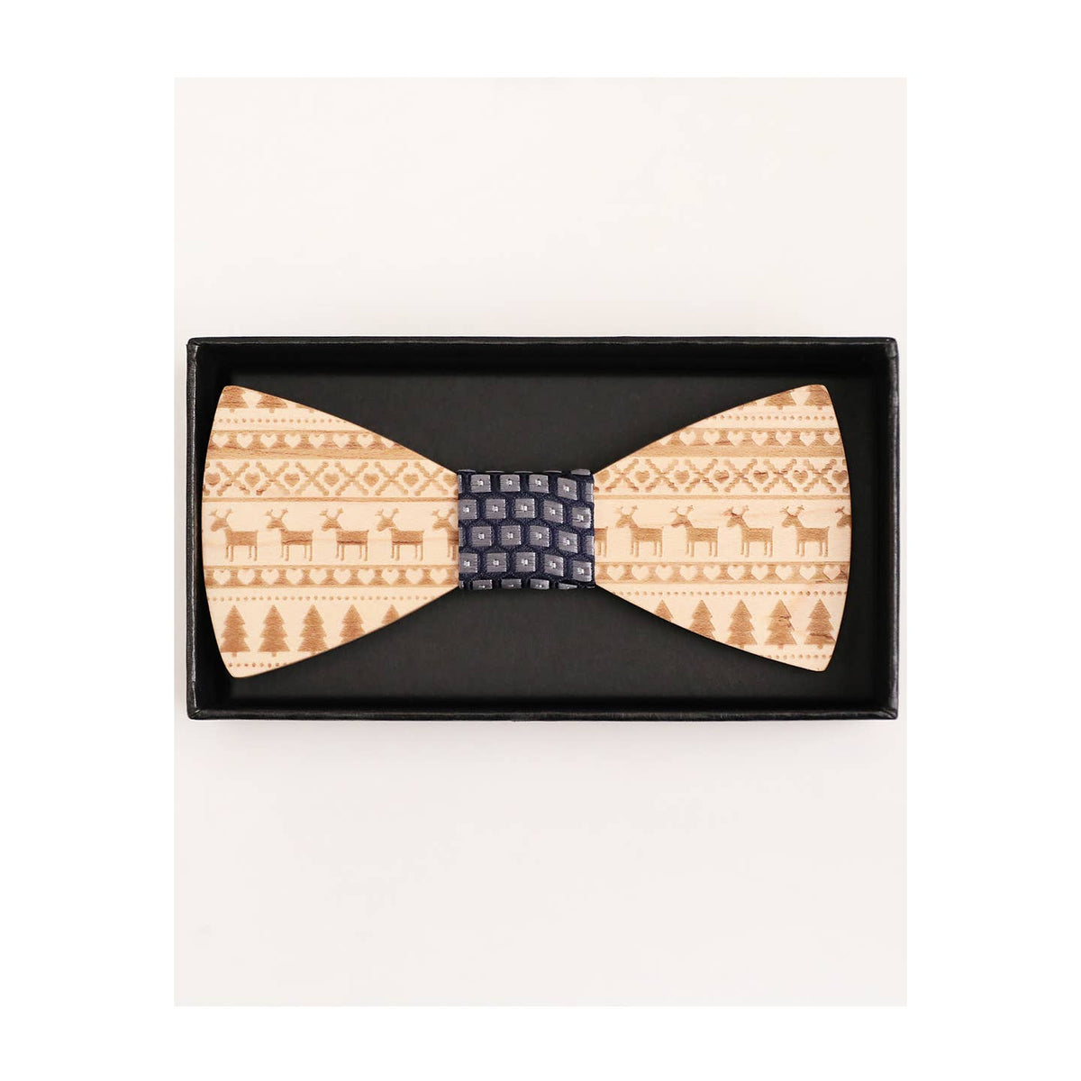 Nœud Papillon en Bois & Mouchoir de Poche Assorti | OkikiParis