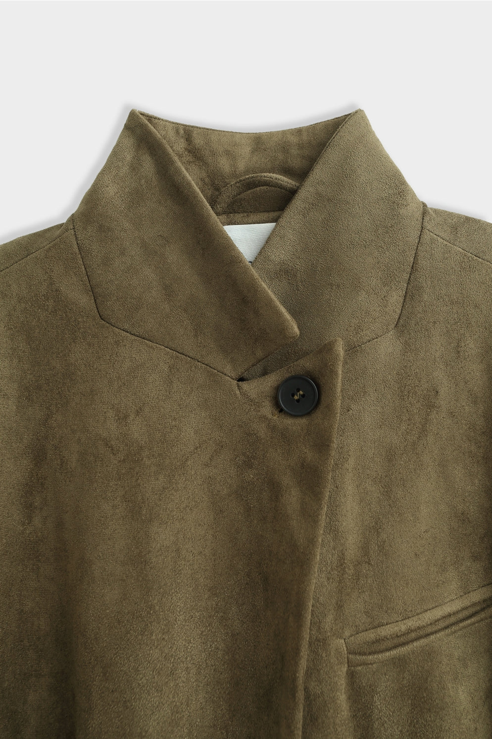 Manteau Long en Daim avec Col | Coupe Élégante – OkikiParis