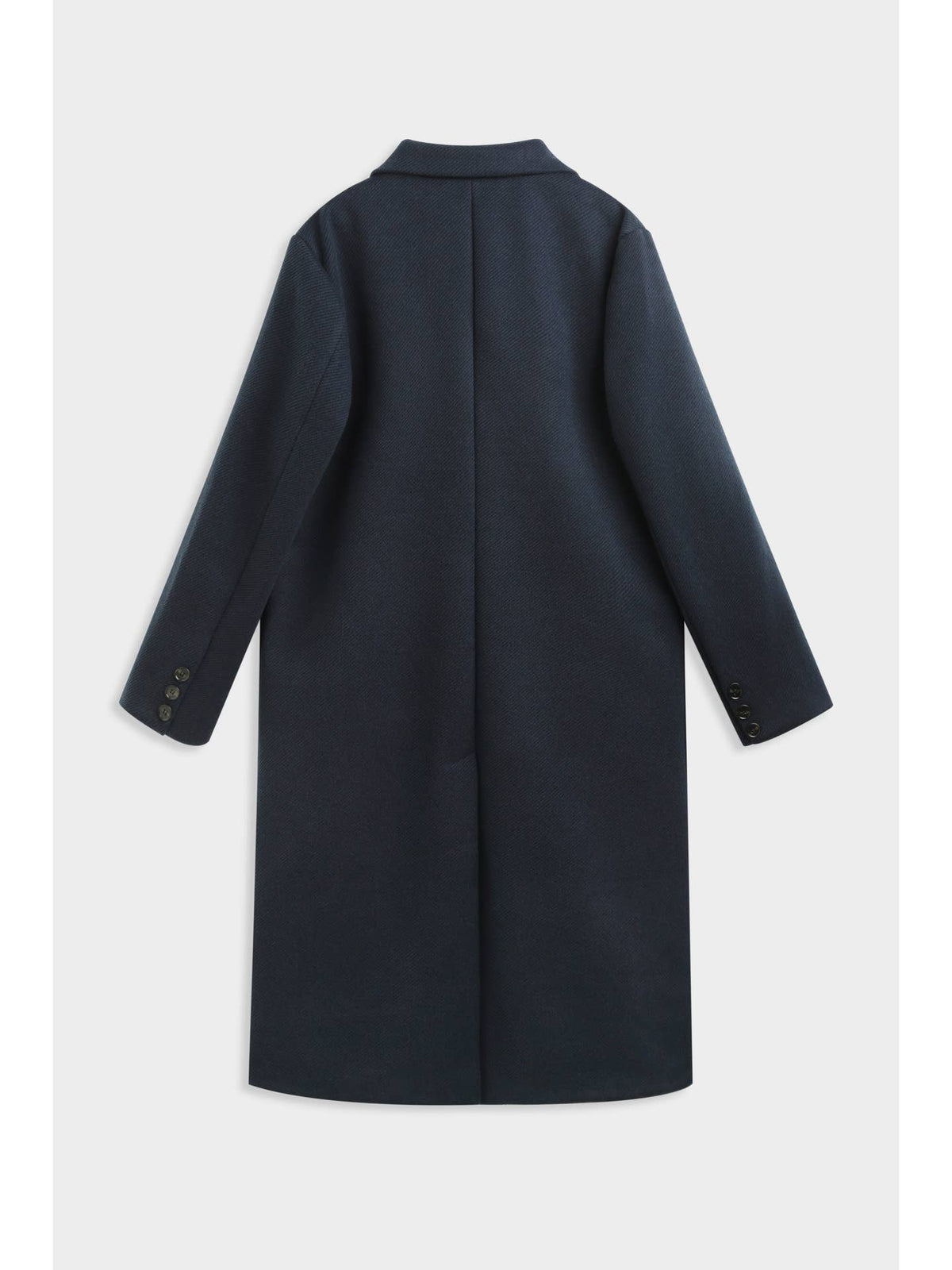 Manteau Long en Chevron à Fermeture Croisée | Col Revers Cranté – OkikiParis