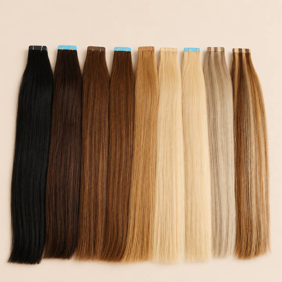 Extensions Remy premium à bande adhésive | Cheveux humains aux cuticules alignées