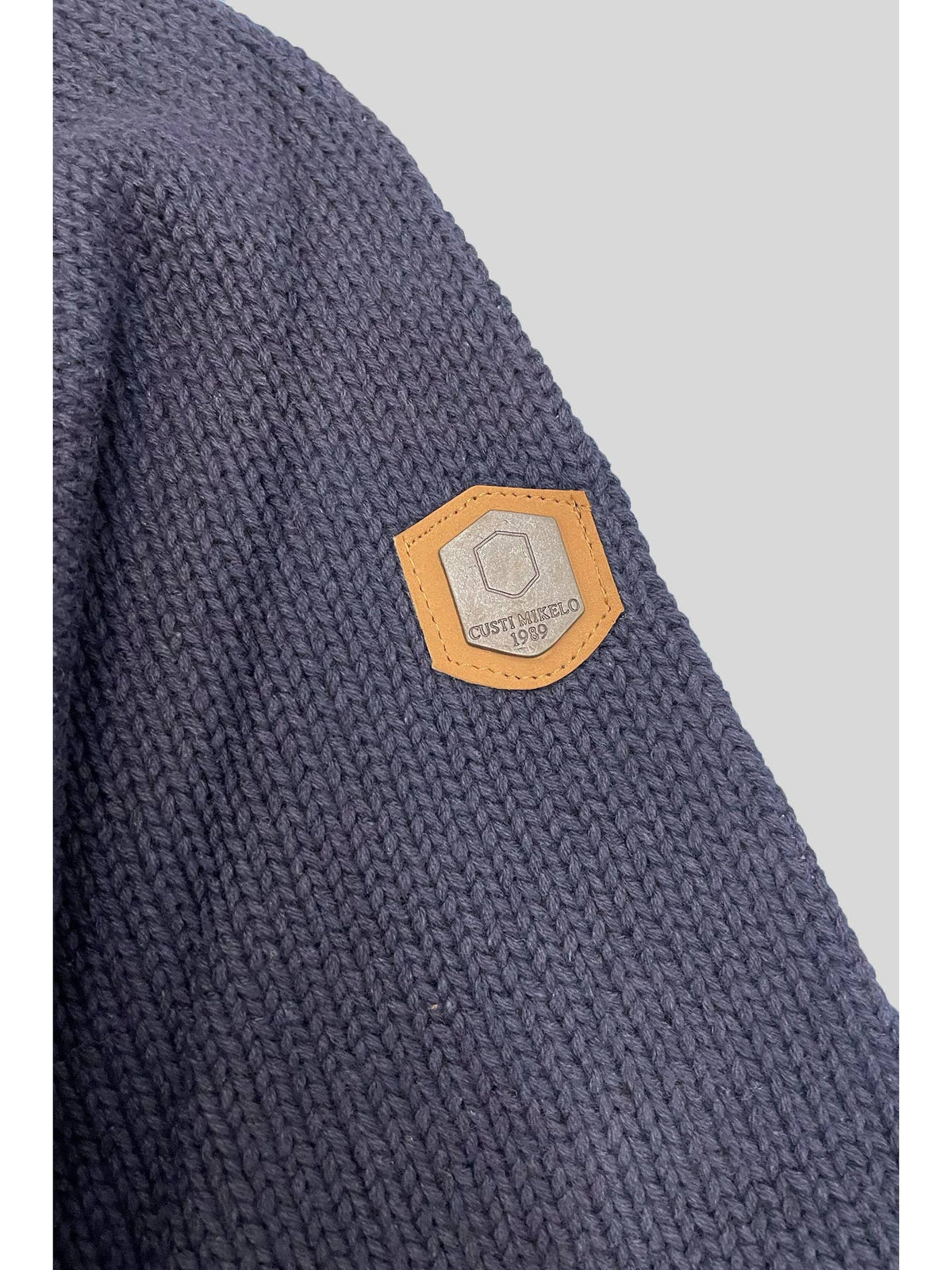 Cardigan Rebeca bleu marine en coton 100 %
