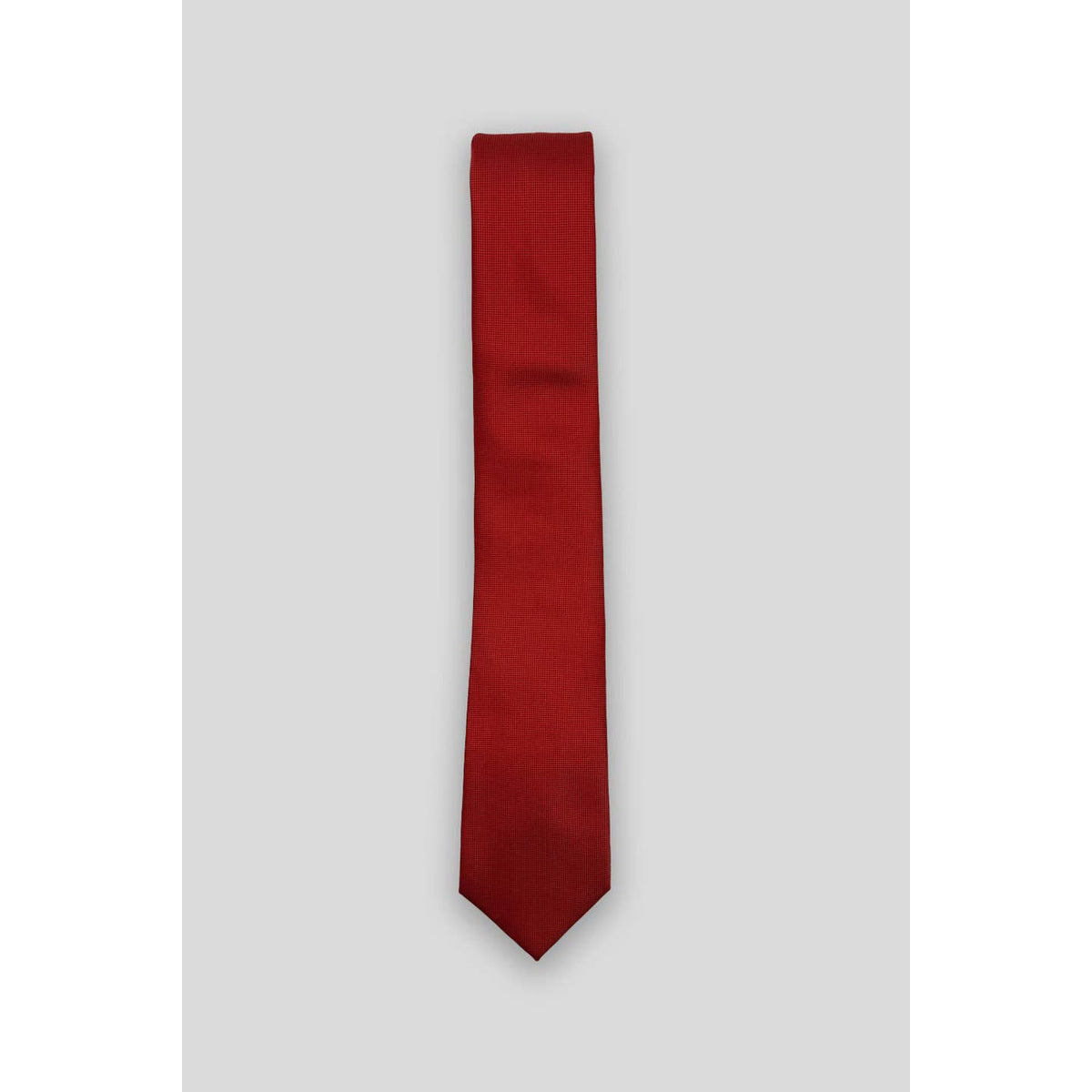 Cravate rouge unie Lisa en microfibre