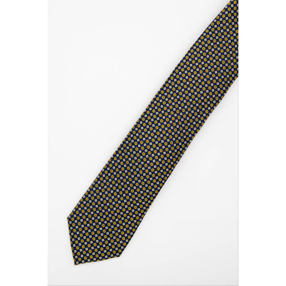 Cravate à fleurs jaunes