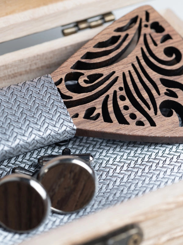 Coffret Noeud Papillon en Bois Homme - Thuja - OkikiParis