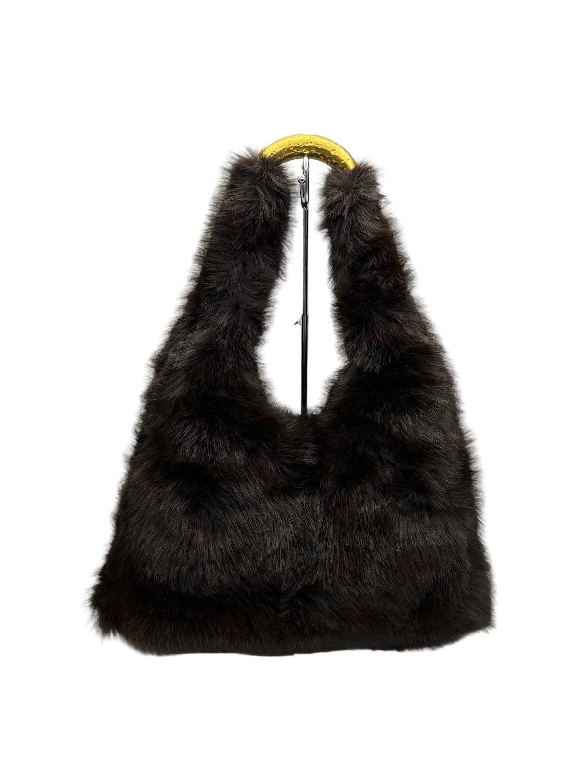 Sac hobo à bandoulière en fausse fourrure pelucheuse, Automne/Hiver, Art. YH-26123.532