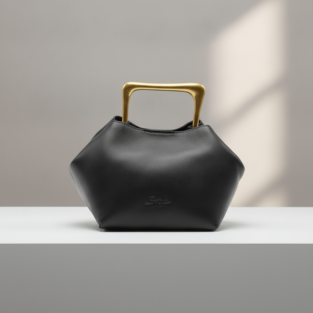 Lorine - Sac à main et sac d'épaule en cuir véritable métallisé - OkikiParis