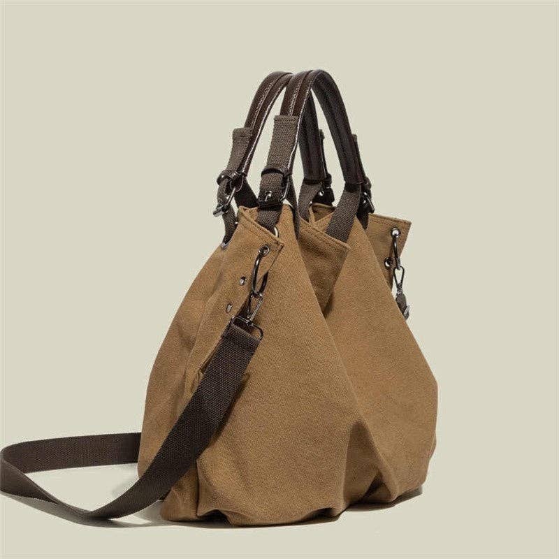 Grand Sac Fourre-Tout à Bandoulière de Grande Capacité pour Voyage en Tissu Robuste et Durable