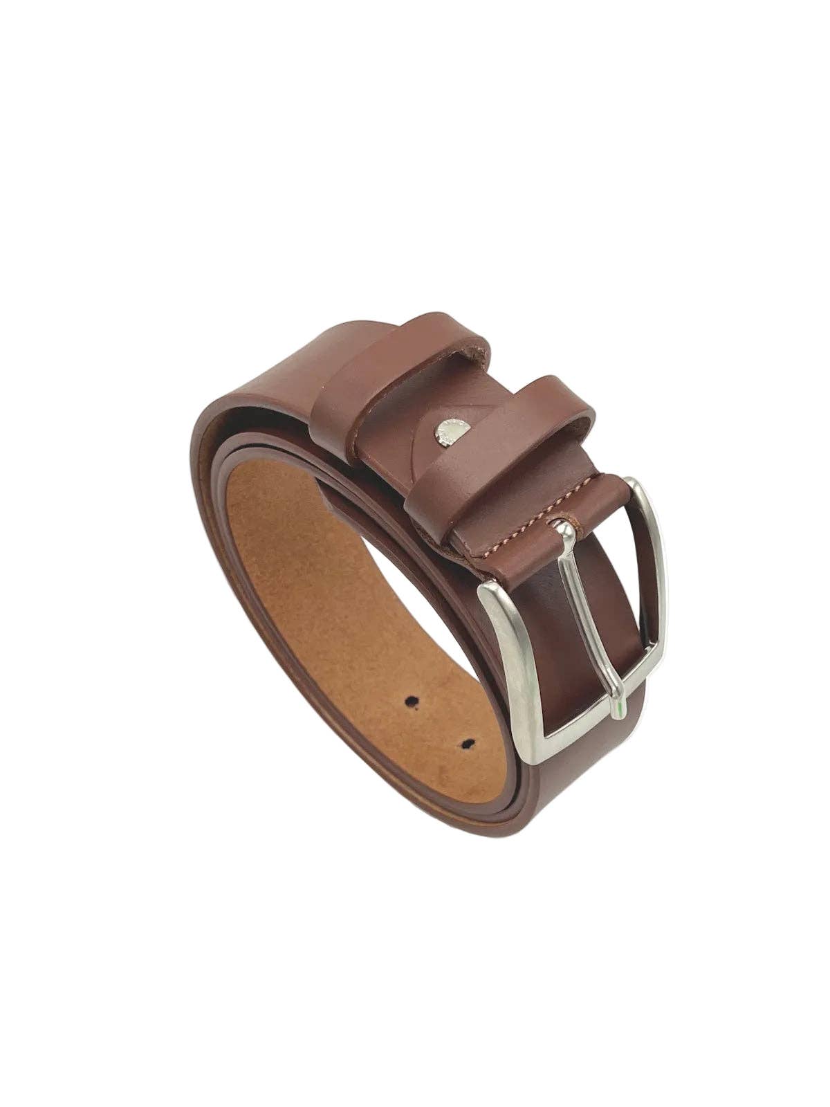 Ceinture homme classique en cuir véritable 40 mm sans coutures, fabriquée en Italie, art. 2403/40.389